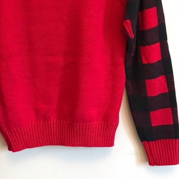 American Stitch Red and Black Snowtorious Sweater - Picture 7 of 8